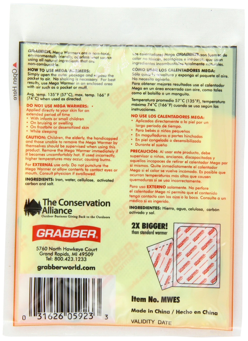 Grabber Mega Warmers, 18+ Hours Maximum Heat- 1 Count , 1.9 Ounce