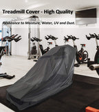 Non-Folding Treadmill Cover, Dustproof And Waterproof Cover, Oxford Cloth Waterproof Sunscreen Cover (Black)