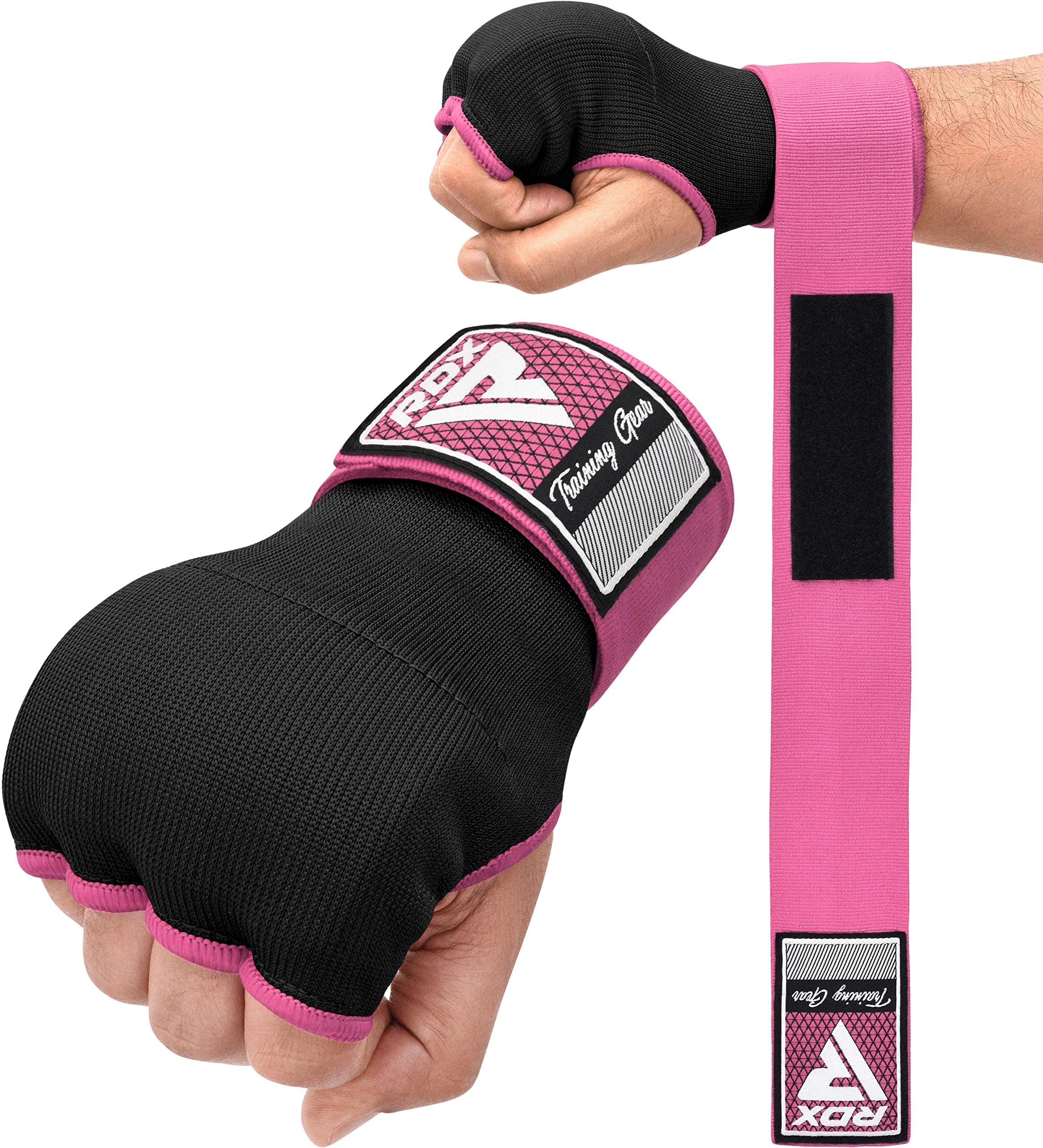 Rdx Gel Boxing Hand Wraps Inner Gloves Men Women, Quick 75Cm Long Wrist Straps, Elasticated Padded Fist Under Mitts Protection, 