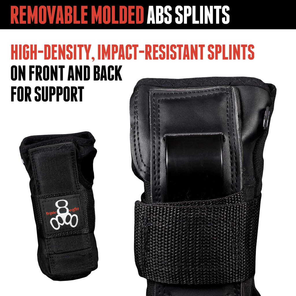 Triple Eight Saver Series Wristsaver Ii - Slide On Wrist Guard (Black, Large)