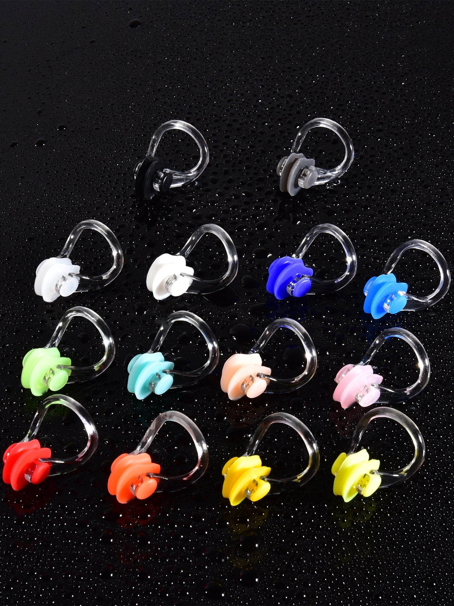 Satinior 14 Pieces Silicone Nose Clip Surfing Nose Plug Waterproof Nose Protector For Swimming And Training (Color Set 1)