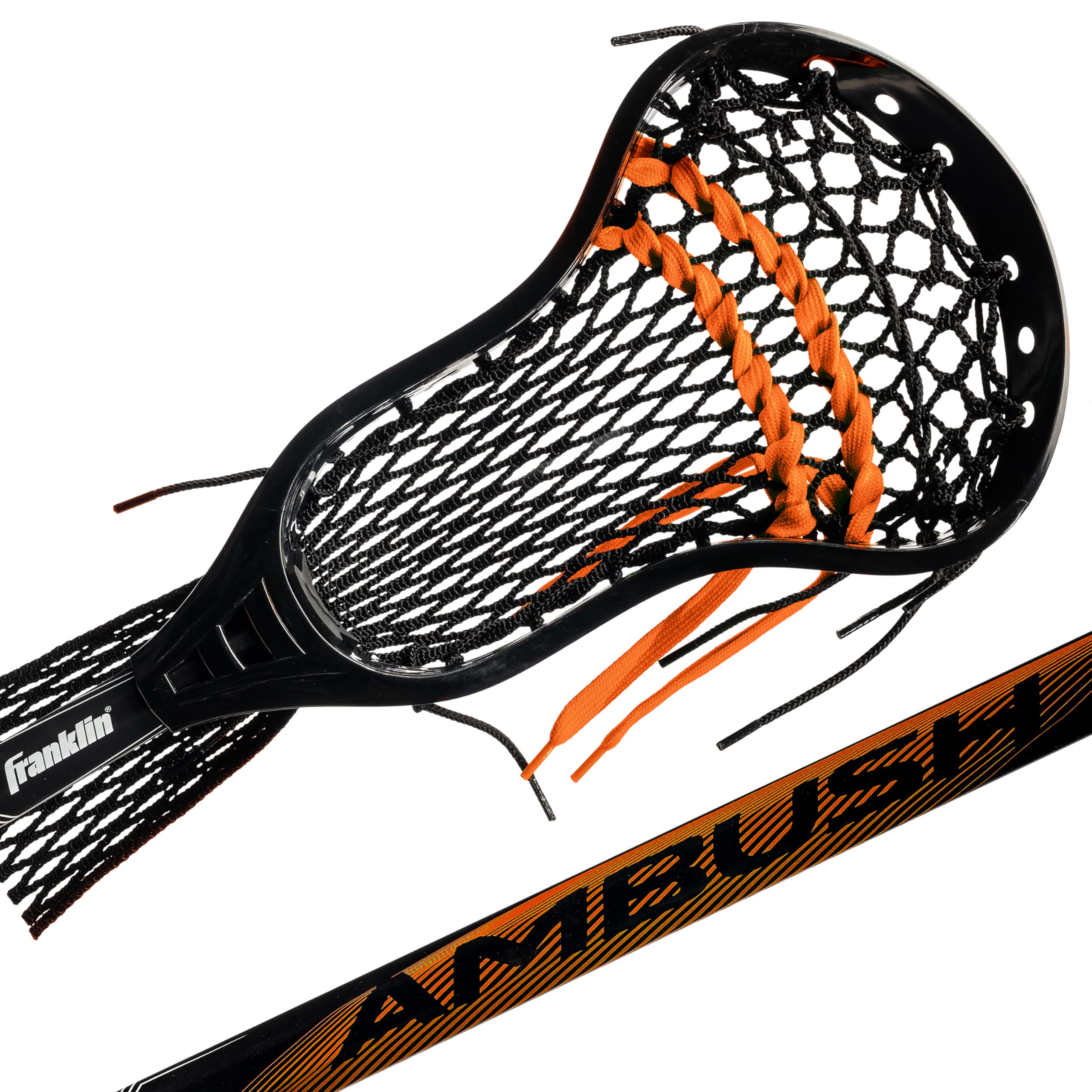 Franklin Sports Unisex Teen Youth Lacrosse Sticks, Black/Orange, 26 Us