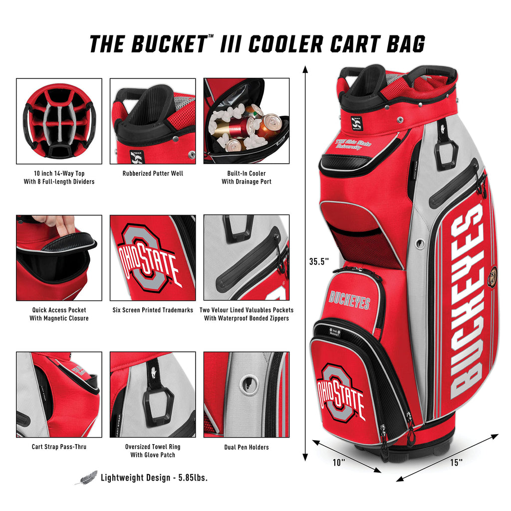 Cincinnati Bearcats Bucket III Cooler Cart Golf Bag
