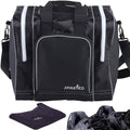 Athletico Bowling Bag & Seesaw Polisher Bundle - Single Ball Tote Bag With Padded Ball Holder - Fits a Single Pair of Bowling Sh