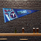 Rico Industries Nfl Football Tennessee Titans Primary 12'' X 30'' Felt Wall D  Cor Pennant - Great For Home/Bed Room/Man Cave D