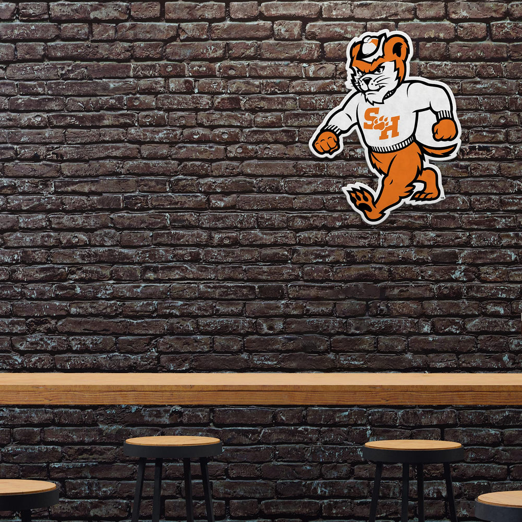 Rico Industries Ncaa Sam Houston State Bearkats Mascot Shape Cut Pennant - Home And Living Room D  Cor - Soft Felt Ez To Hang