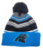 Outerstuff Nfl Youth Boys 8-20 Carolina Panthers Knitted Pom Hat, One Size Team Color
