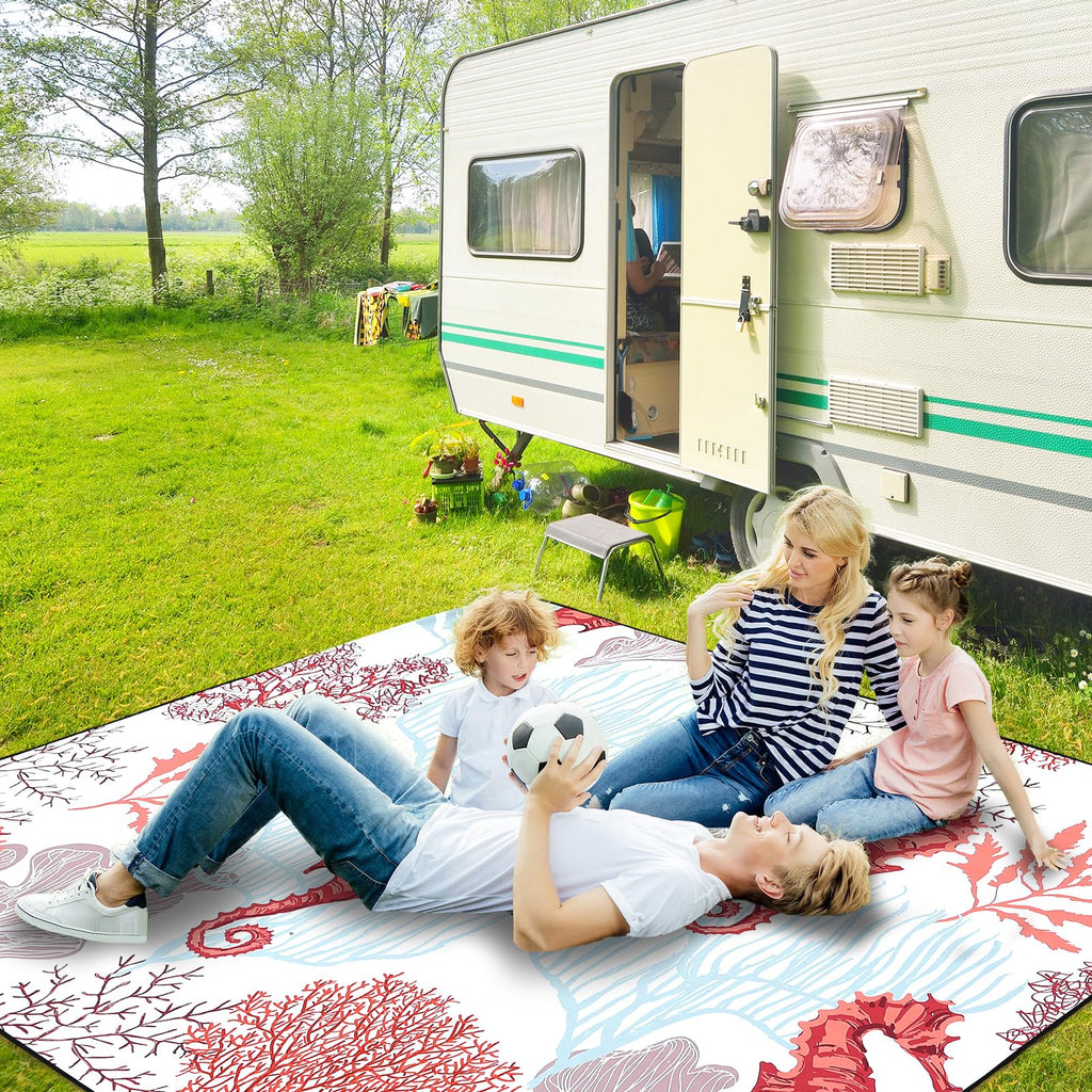 Hihoho Beach Blanket, Sandproof Beach Mat, Waterproof Quick Drying Lightweight Outdoor Aztec Picnic Mat 79 X 83/120X108 For 2-8