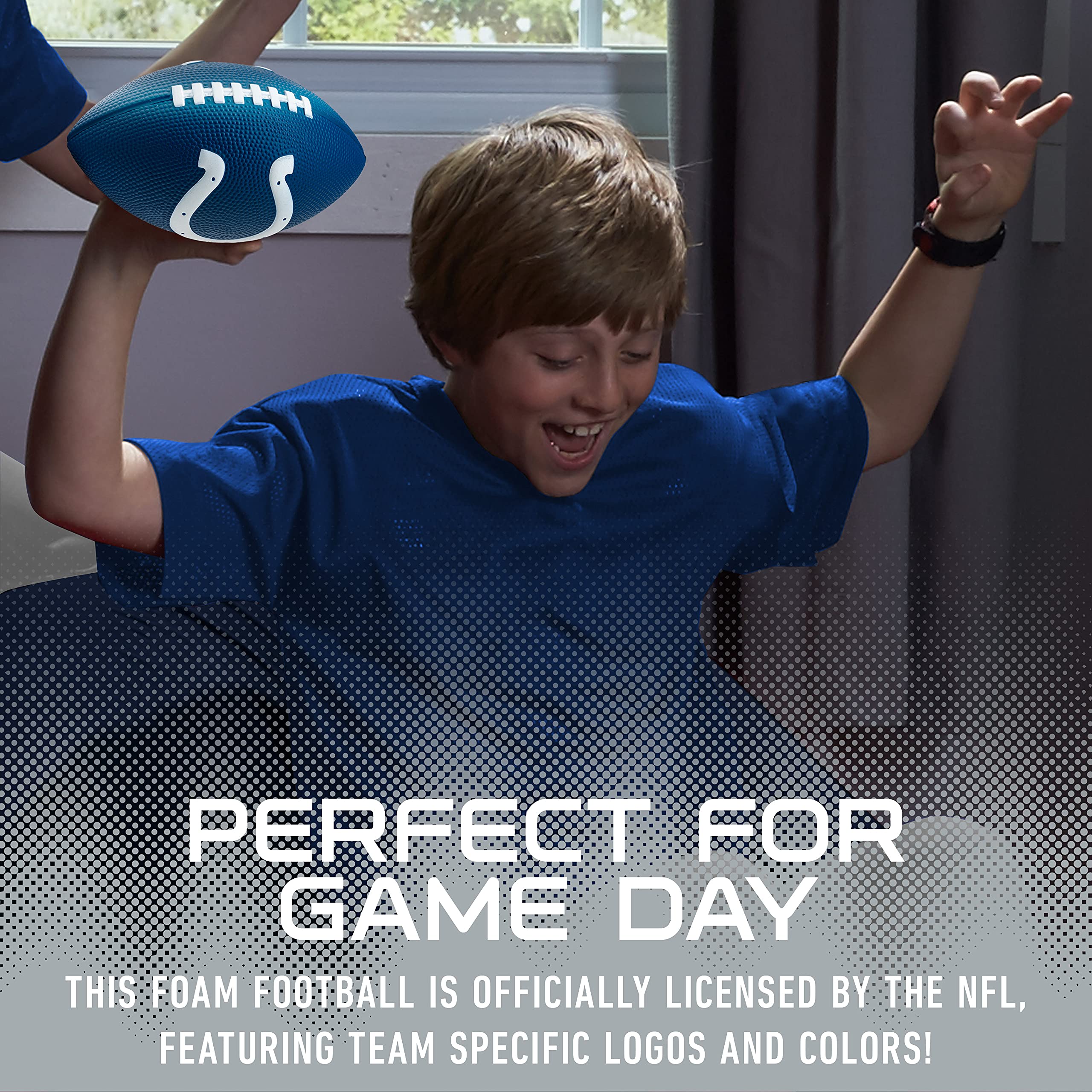 Franklin Sports Nfl Indianapolis Colts Football - Kids Foam Football - Soft Football - Mini Size - Perfect For Gameday - 8.5'' 3