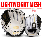 Softball Glv Wht/Blk 12'''' (Pack Of 1)