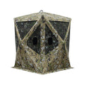 Barronett Blinds Big Mike, Portable Hunting Blind, Tall Hub Blind, Shoot While Standing, Low Profile Windows, 2-Person, Crater T