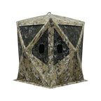 Barronett Blinds Big Mike, Portable Hunting Blind, Tall Hub Blind, Shoot While Standing, Low Profile Windows, 2-Person, Crater T