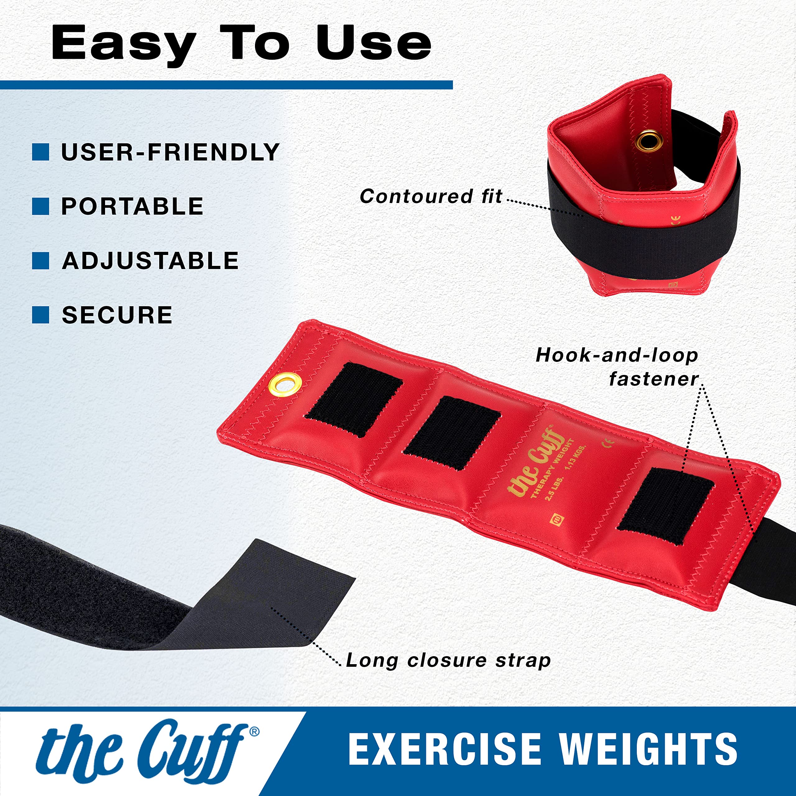 The Cuff Original Adjustable Ankle And Wrist Weight For Training, Dance, Running, And Physical Therapy For Men And Women, 24 Pie