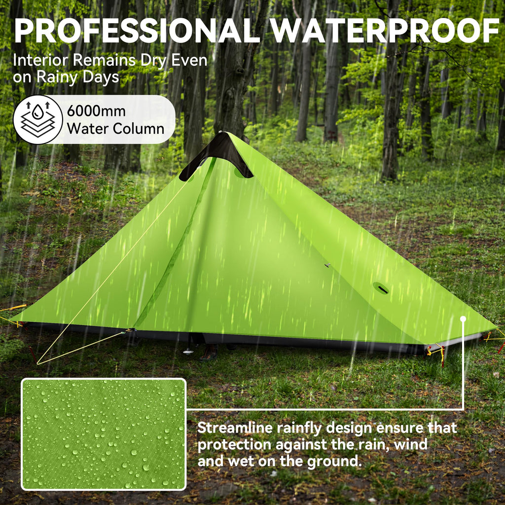 Fbsport Ultralight Tent 3-Season Backpacking Tent 1 Person Camping Tent, Outdoor Lightweight Lanshan Camping Tent Shelter For Ca