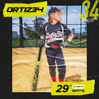 Ortiz34 Bat & Ball Set - Graffiti Plastic Bat & Ball Homerun Set- David Ortiz Backyard Baseball Set for Youth, Kids, Teenagers,