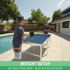 Gosports Mid-Size Table Tennis Game Set - Indoor/Outdoor Portable Game With Net, 2 Table Tennis Paddles And 4 Balls