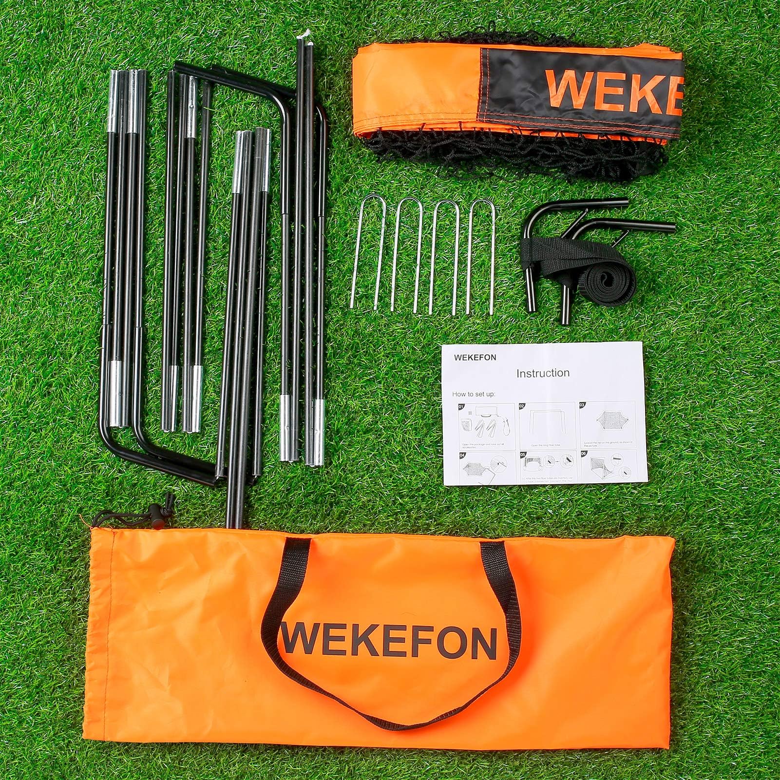 Wekefon Soccer Goal 5' X 3.1' Portable Soccer Net For Backyard Games And Training Goals For Kids And Youth Soccer Practice With