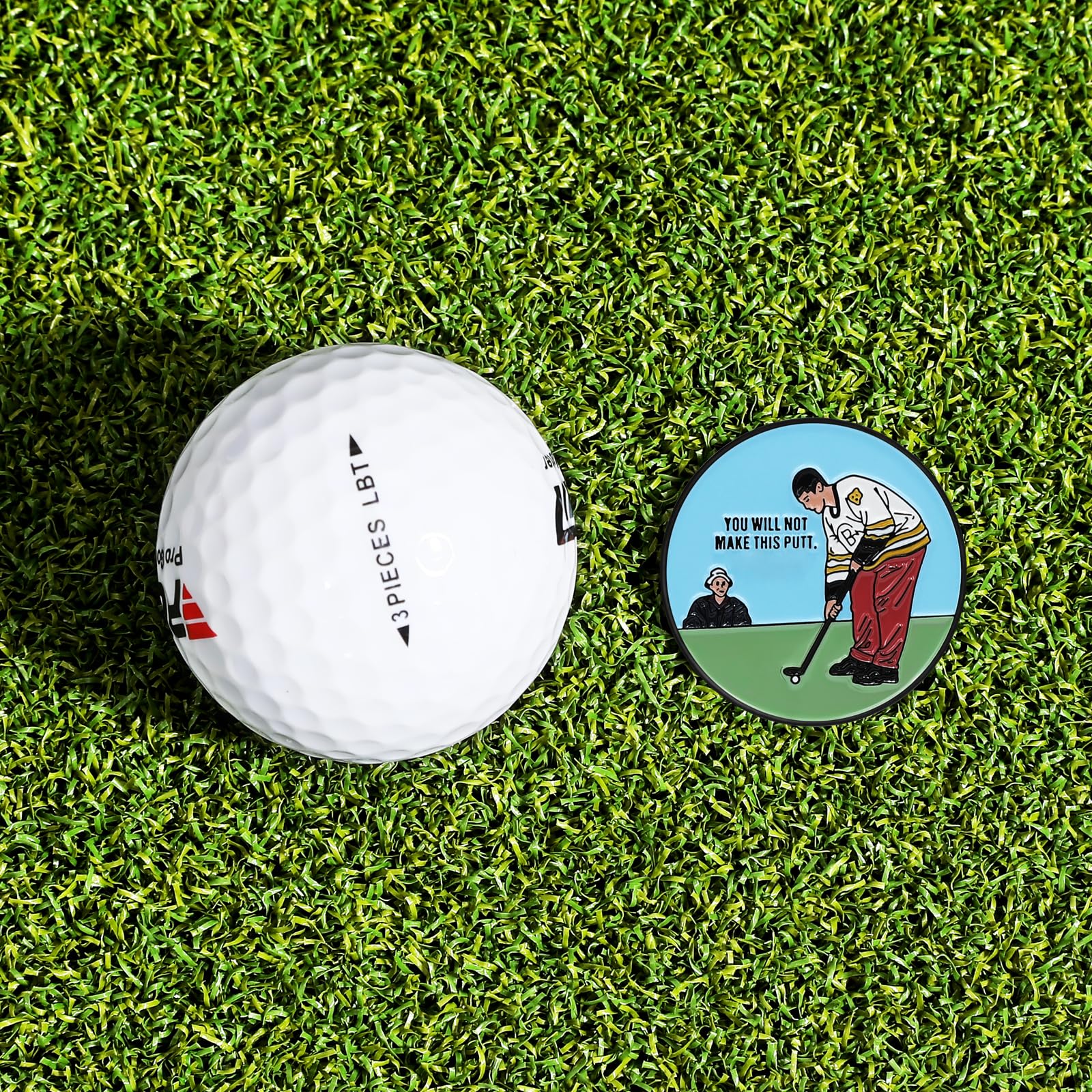 Jiaowei Enamel Golf Ball Marker With Magnetic Hat Clip - Funny Golf Accessories - Great Gift For Golf Lovers - You Will Not Make