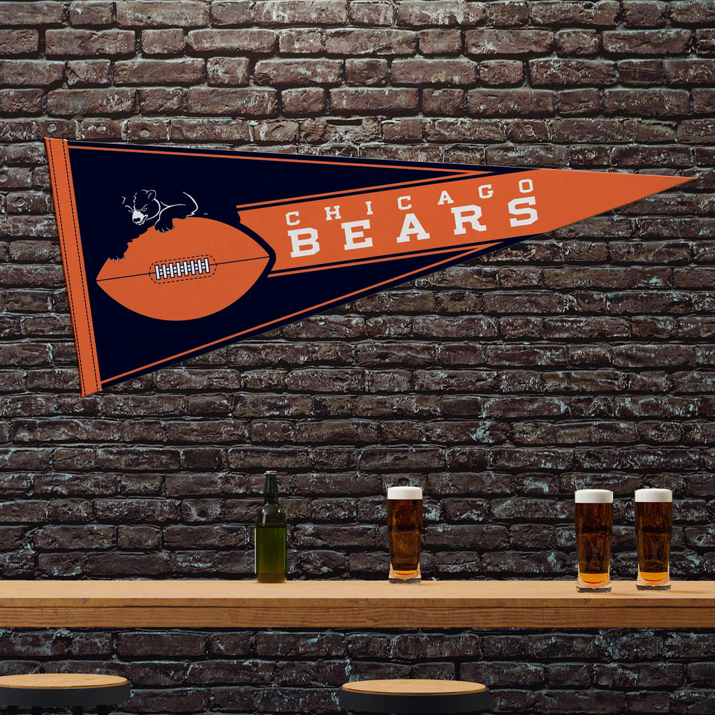 Rico Industries Nfl Football Chicago Bears Retro 12'' X 30'' Felt Wall D  Cor Pennant - Great For Home/Bed Room/Man Cave D  Cor
