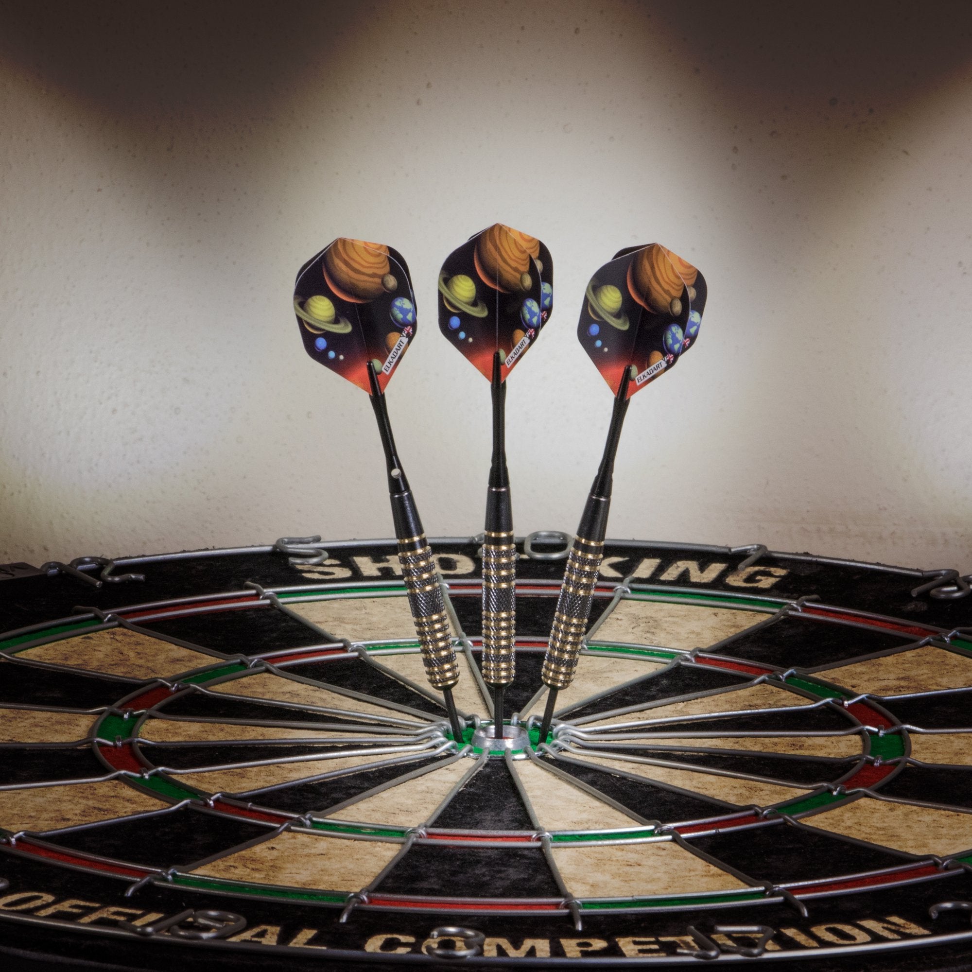 Elkadart Orbital Steel Tip Darts With Storage/Travel Case, 22 Grams,Gold