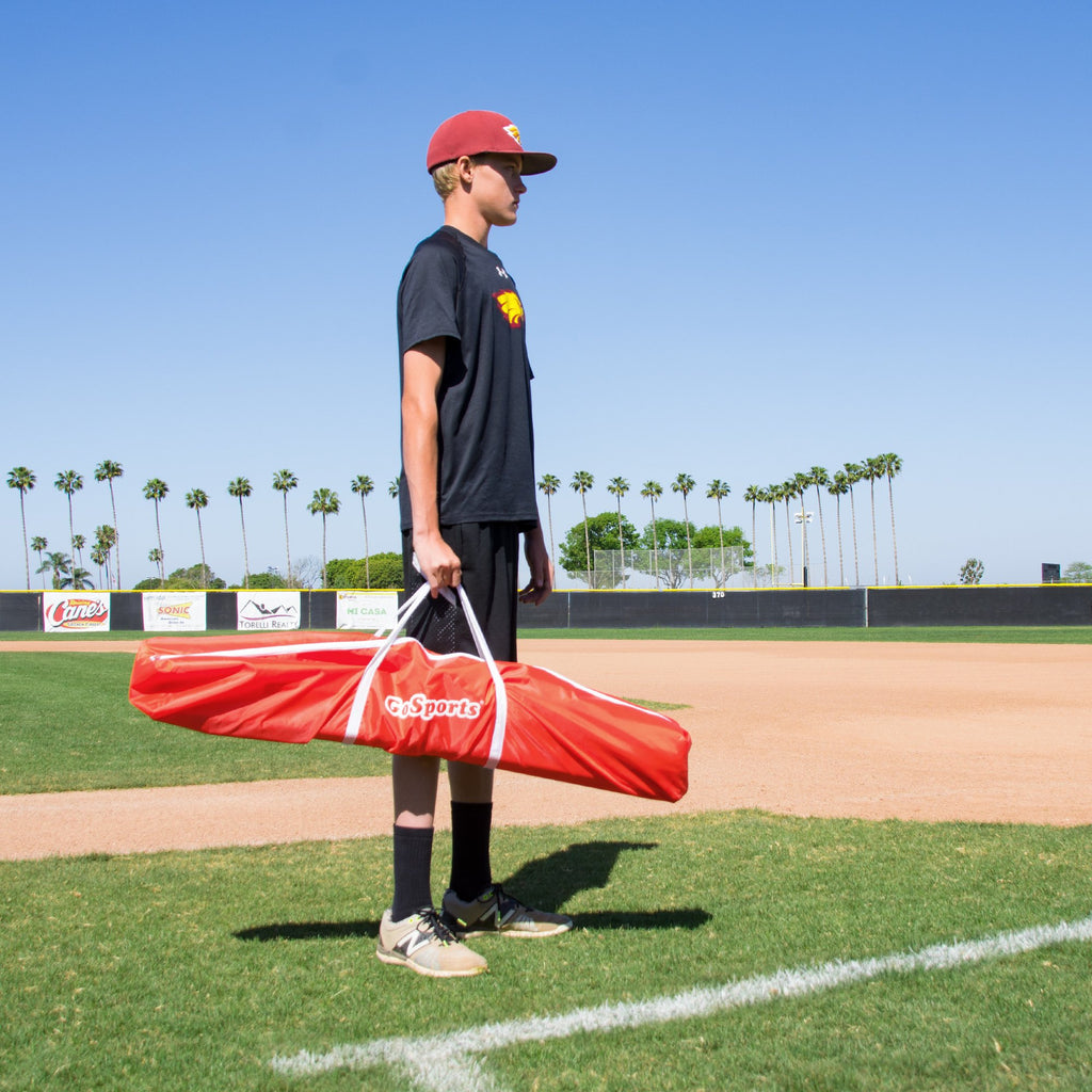 Gosports 5 Ft X 5 Ft Baseball & Softball Practice Hitting & Pitching Net With Bow Type Frame, Carry Bag And Strike Zone, Great F