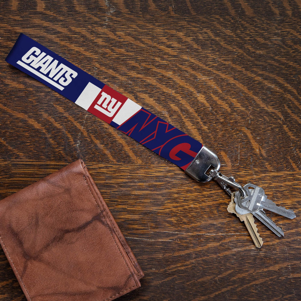 Rico Industries Nfl Football New York Giants Standard Wrist Lanyard Key Chain, Cute Wristlet Strap Keychain Holder For Women Men