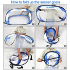Femont Soccer Goals Set For Backyard, 4X2.5Ft Portable Pop Up Soccer Nets With Carrying Bag For Indoor Outdoor Games Practice Tr