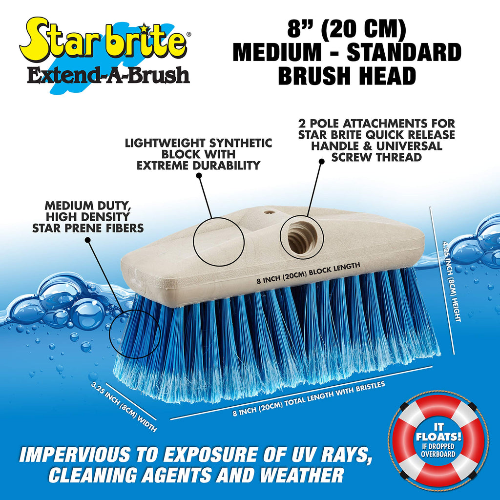Star Brite Medium Wash Brush (Blue), 8-Inch