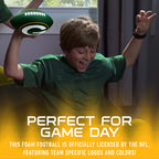 Franklin Sports Nfl Green Bay Packers Football - Kids Foam Football - Soft Football - Mini Size - Perfect For Gameday - 8.5'' 3D