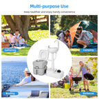 Yitahome Portable Sink And Toilet, 17 L Hand Washing Station & 5.3 Gallon Flush Potty,For Outdoor,Camping, Rv, Boat, Camper, Tra