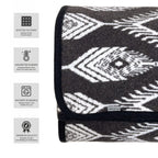 Putian Merino Wool Blanket Camping Outdoor Blanket - 63'' X 51'' Bohemia Grey Great For Camping, Outdoors, Sporting Events, Surv