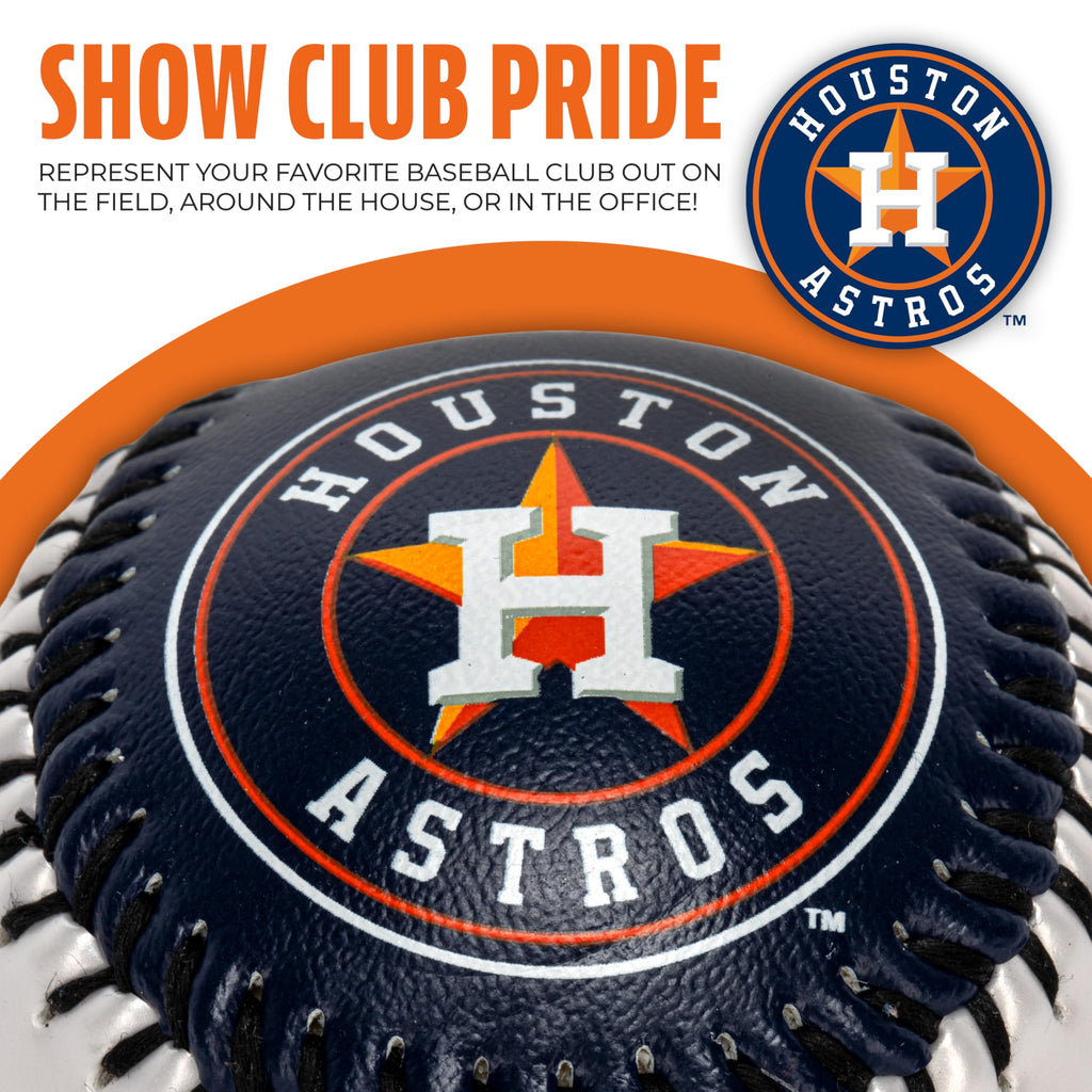 Franklin Sports Houston Astros Mlb Team Baseball - Mlb Team Logo Soft Baseballs - Toy Baseball For Kids - Great Decoration For D