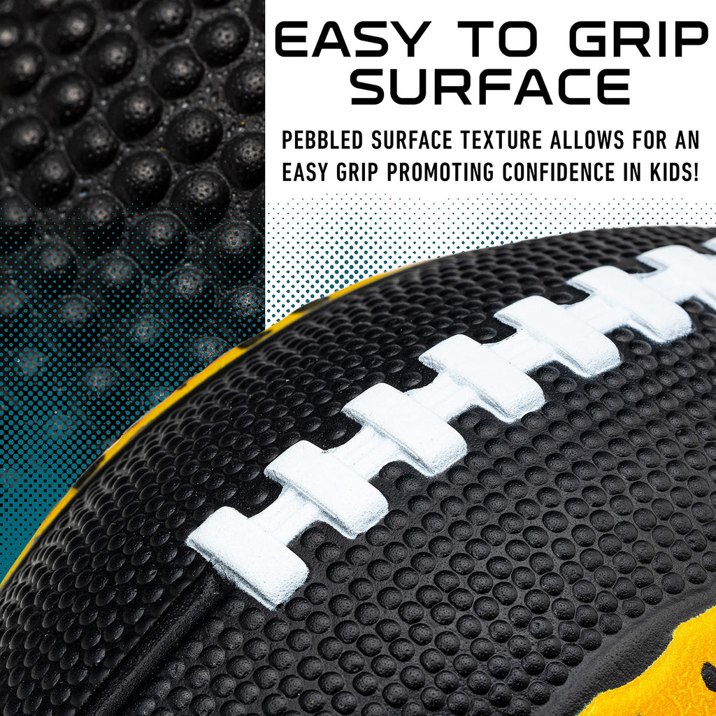 Franklin Sports Nfl Jacksonville Jaguars Football - Kids Foam Football - Soft Football - Mini Size - Perfect For Gameday - 8.5''