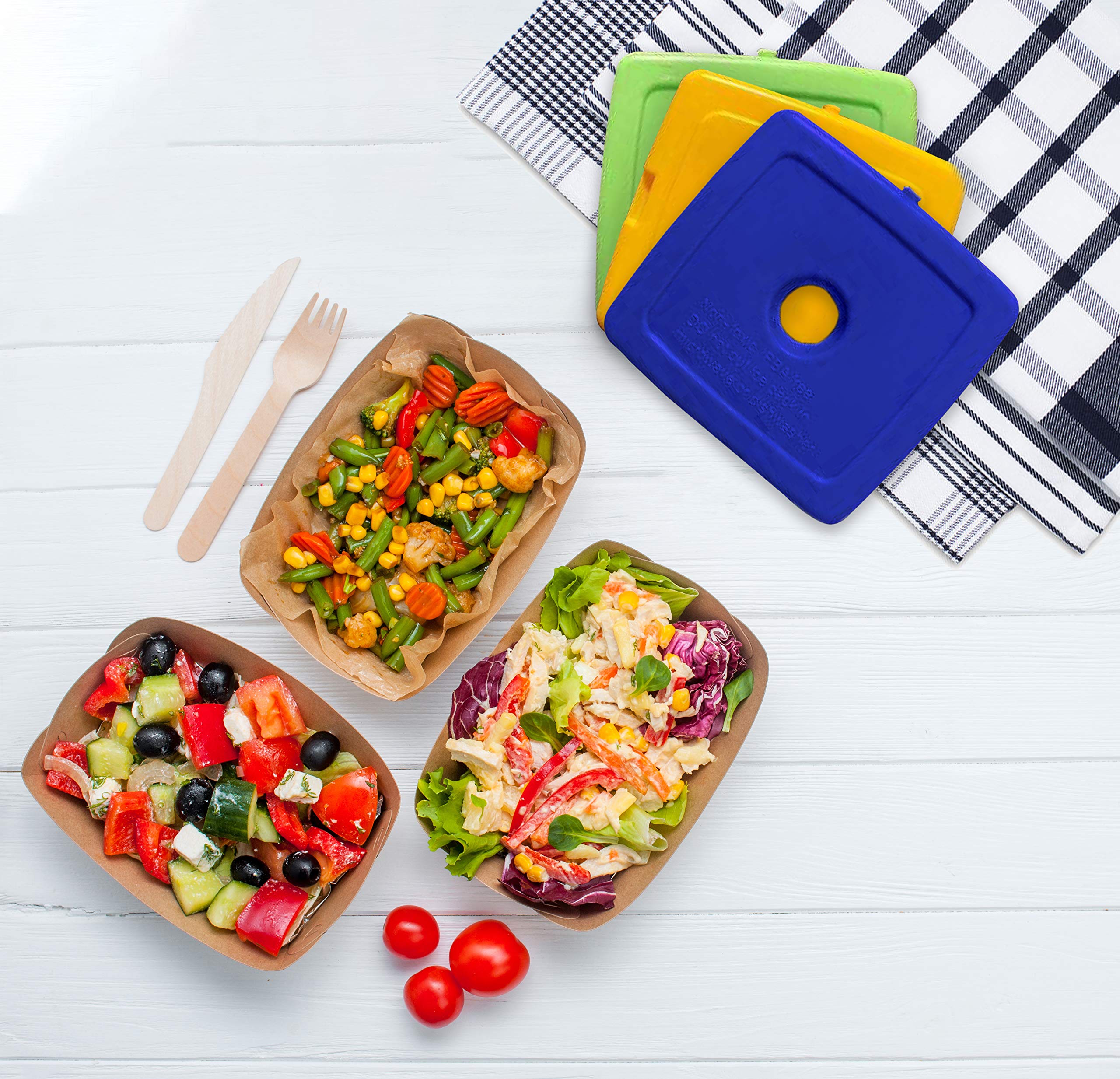 Healthy Packers Ice Packs For Lunch Bags - Freezer Packs - Original Cool Pack | Slim & Long-Lasting Reusable Ice Pack For Lunch