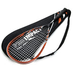 Pro Impact Graphite Carbon Fiber Squash Racket - Full Size Lightweight - With Carry On Cover & Durable Strings - Made Of Pure Gr