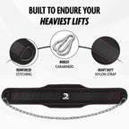 Dmoose Fitness Dip Belt For Weight Lifting - Heavy Duty 36'' Steel Chain Weight Belt For Pullups, Dips, Powerlifting, & Bodybuil