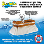 Star Brite Synthetic Wood Brush - Stiff - White , 8''