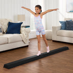 Best Choice Products 8Ft Folding Floor Balance Beam 2-Panel For Gymnastics Practice, Exercise - Black
