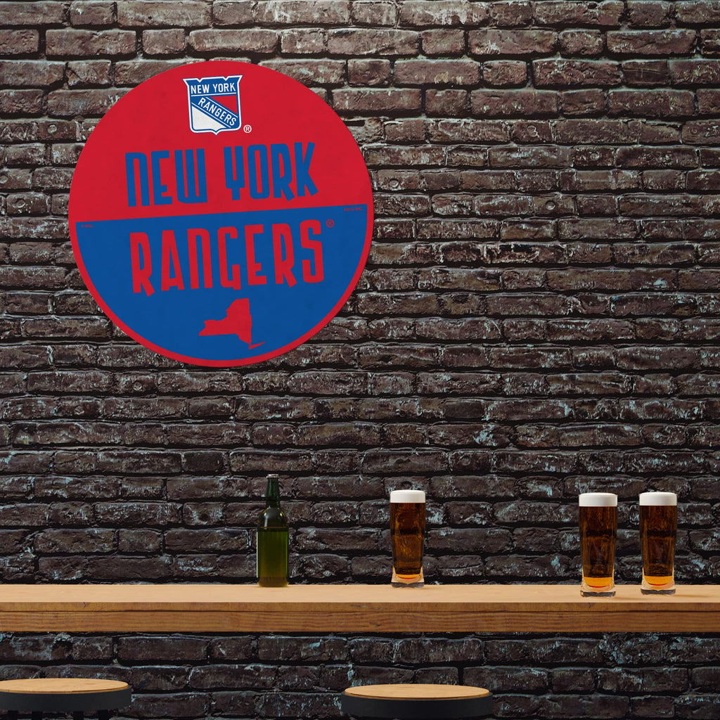 Rico Industries Nhl New York Rangers Classic Shape Cut Pennant - Home And Living Room D  Cor - Soft Felt Ez To Hang, 18X0.10X18