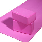 Fitvids Set of 2 High Density Yoga Blocks, 9x6x4 Each, Pair (Pink)