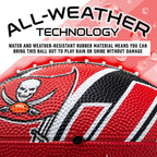 Franklin Sports Nfl Tampa Bay Buccaneers Football - Youth Football - Mini 8.5'' Rubber Ball - Perfect For Kids - Team Logos And