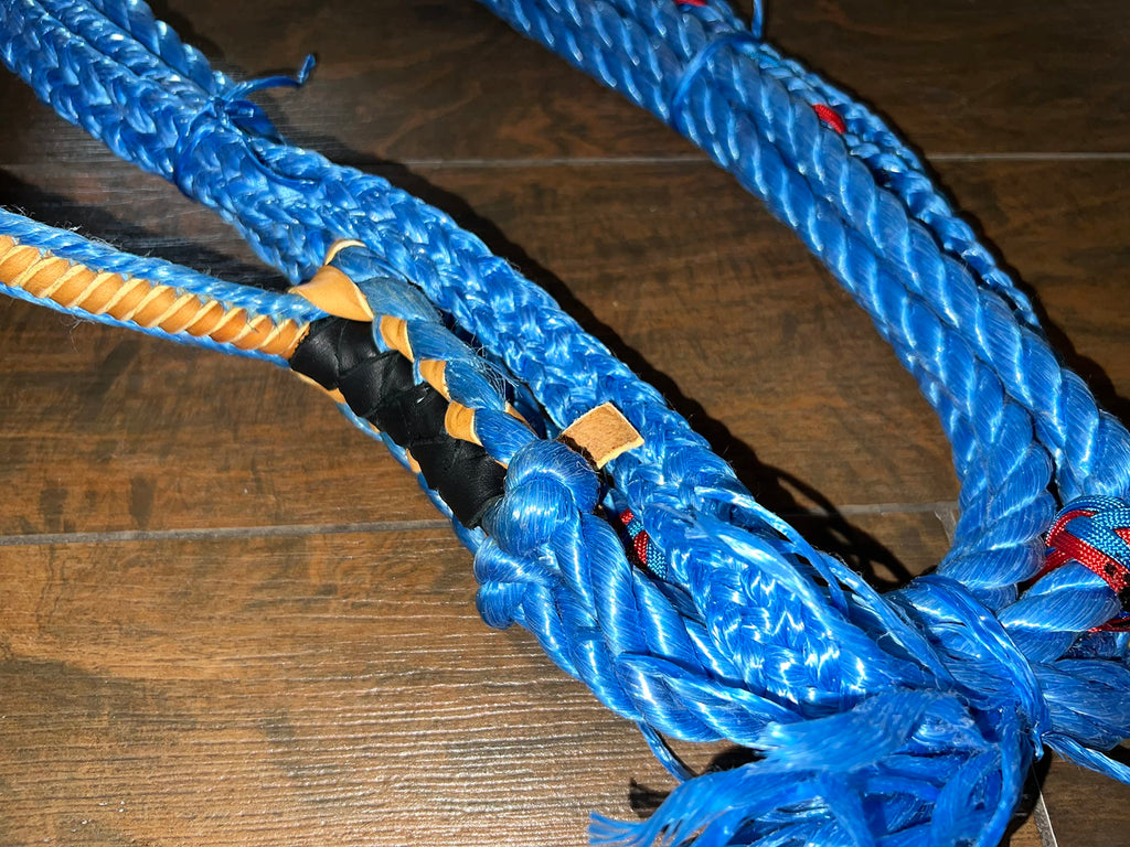 Bull Rope Blue Poly Pro 9X7 Rh 7/8'' X 1'' Soft - Ept Bull Ropes Riding Rope 16'