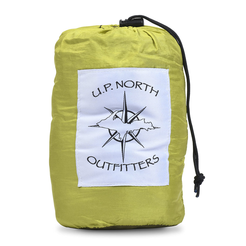 U.P. North Outfitters Camping Portable Double Hammock With 2 Tree Raps, Lightweight Nylon Parachute For Backpacking, Travel, Bea