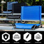 Cascade Mountain Tech Stadium Seat - Lightweight, Portable Folding Chair For Bleachers And Benches - Purple, 17