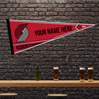 Rico Industries Nba Basketball Portland Trail Blazers Personalized - Custom 12'' X 30'' Soft Felt Pennant - Ez To Hang