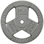 Hulkfit 1-Inch Iron Plate For Strength Training, Weightlifting, Single (25 Pounds), Silver