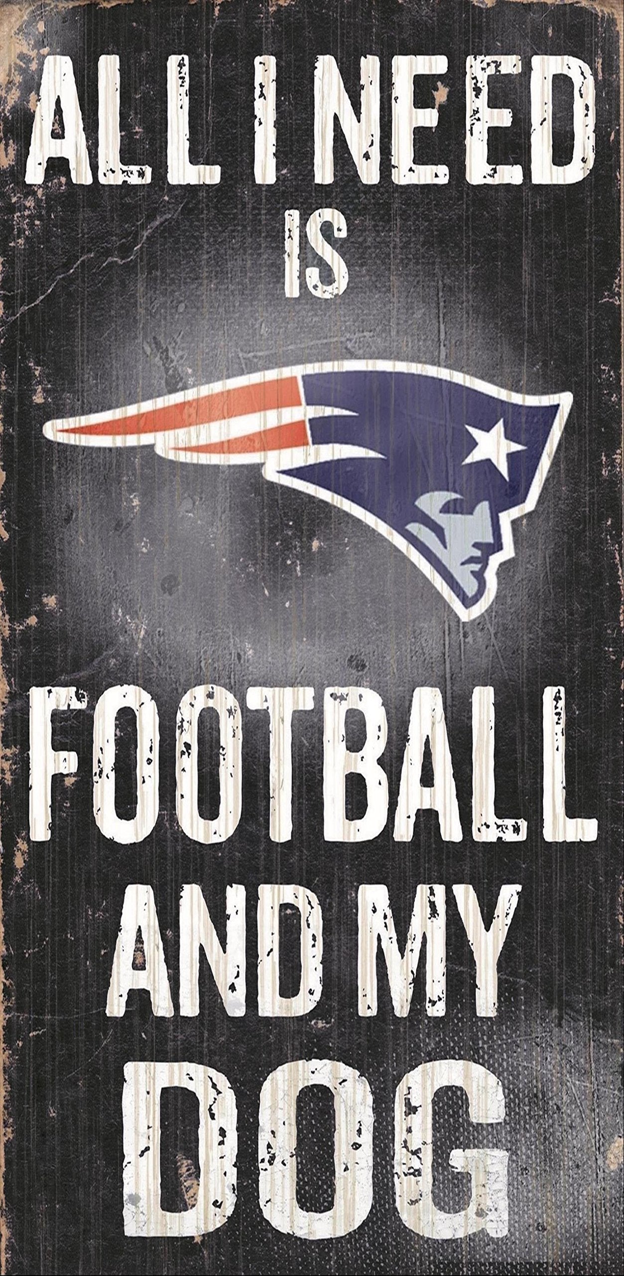 Fan Creations N0640 New England Patriots Football and My Dog Sign,Black