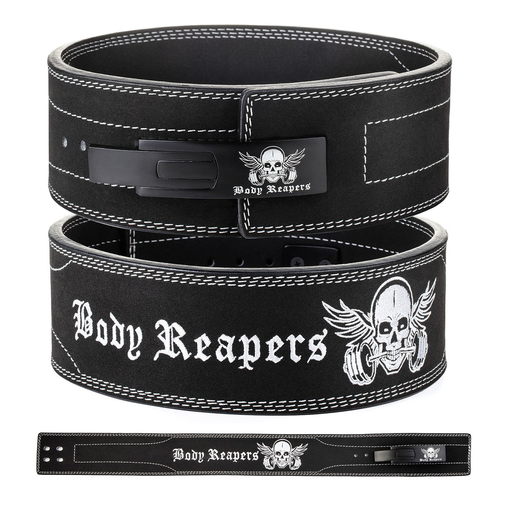 Body Reapers Weight Lifting Belt For Men & Women, Heavy Duty Lever Belt Weightlifting Belt Made Of Calfskin Leather 10Mm Thick,