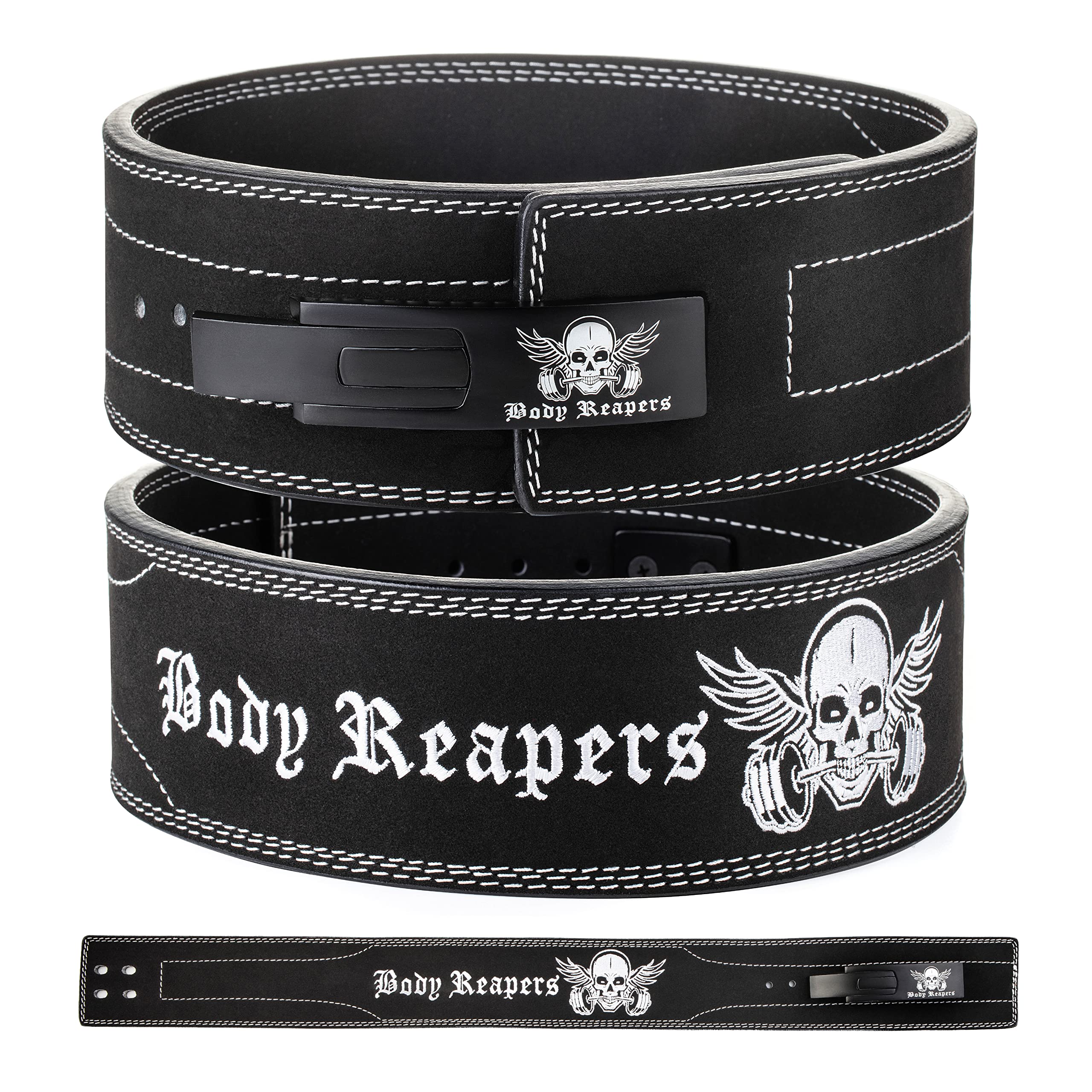 Body Reapers Weight Lifting Belt For Men & Women, Heavy Duty Lever Belt Weightlifting Belt Made Of Calfskin Leather 10Mm Thick,