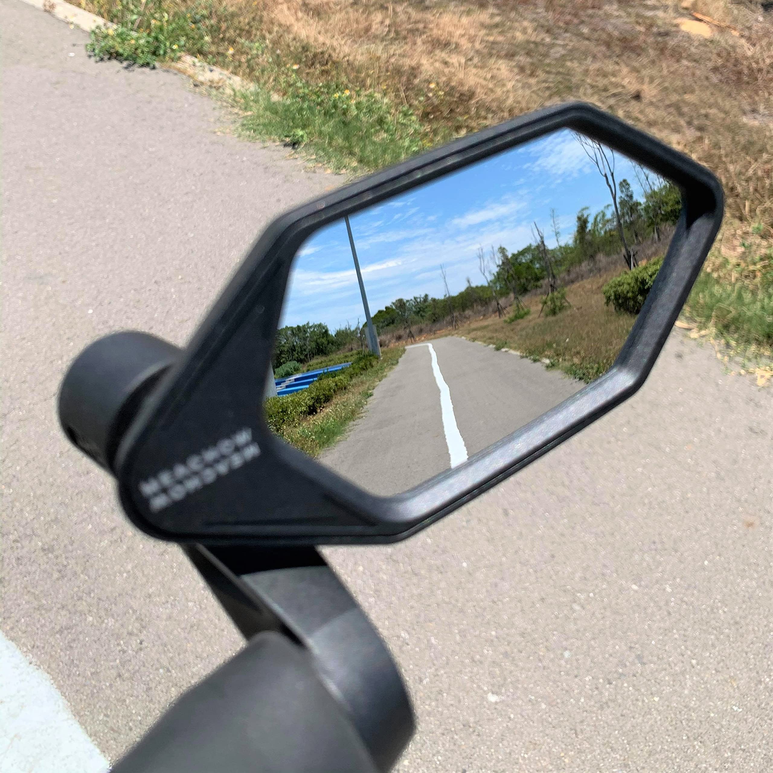 Meachow 2022 New Bar End Bike Mirror, Crystal Uhd Automotive Grade Glass Lens E-Bike Mirrors, Scratch Resistant, Safe Rearview M